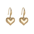 New Minimalist Heart Shaped Earrings Hoop Stud Solid Love Heats Pendant Earring Stainless Steel 18K Gold Plated 2024 Hot