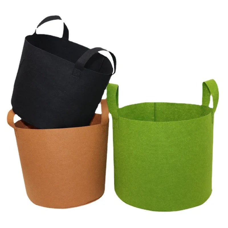 Hot New 5 Gallon Big Grow Bags for Strawberry Beautiful Planting Bags Wool Felt Fabric Seedling Bags