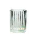 SCIEC 320ML Clear Cylinder Votive Glass Candle Holder Stripes Offset Printing 6-Color Silver Lid Home Decoration Christmas Gift