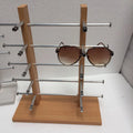 Countertop Double Row Wooden Hanging Eyeglass Holder Display Bracket Glasses Display Rack for Store Manufacturer Wholesale