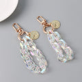 Yiwu Transparent Buckle Chain Acrylic Keyring Girl Bag Charm Keychain De Acrilico Chain Arylic Keychain
