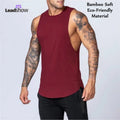 New Design Soft Bamboo Athletic Wear Mens Gym tank Top Fitness Sport Wear Workout tank Top Quick Dry Mens Vests Shirt Activewear