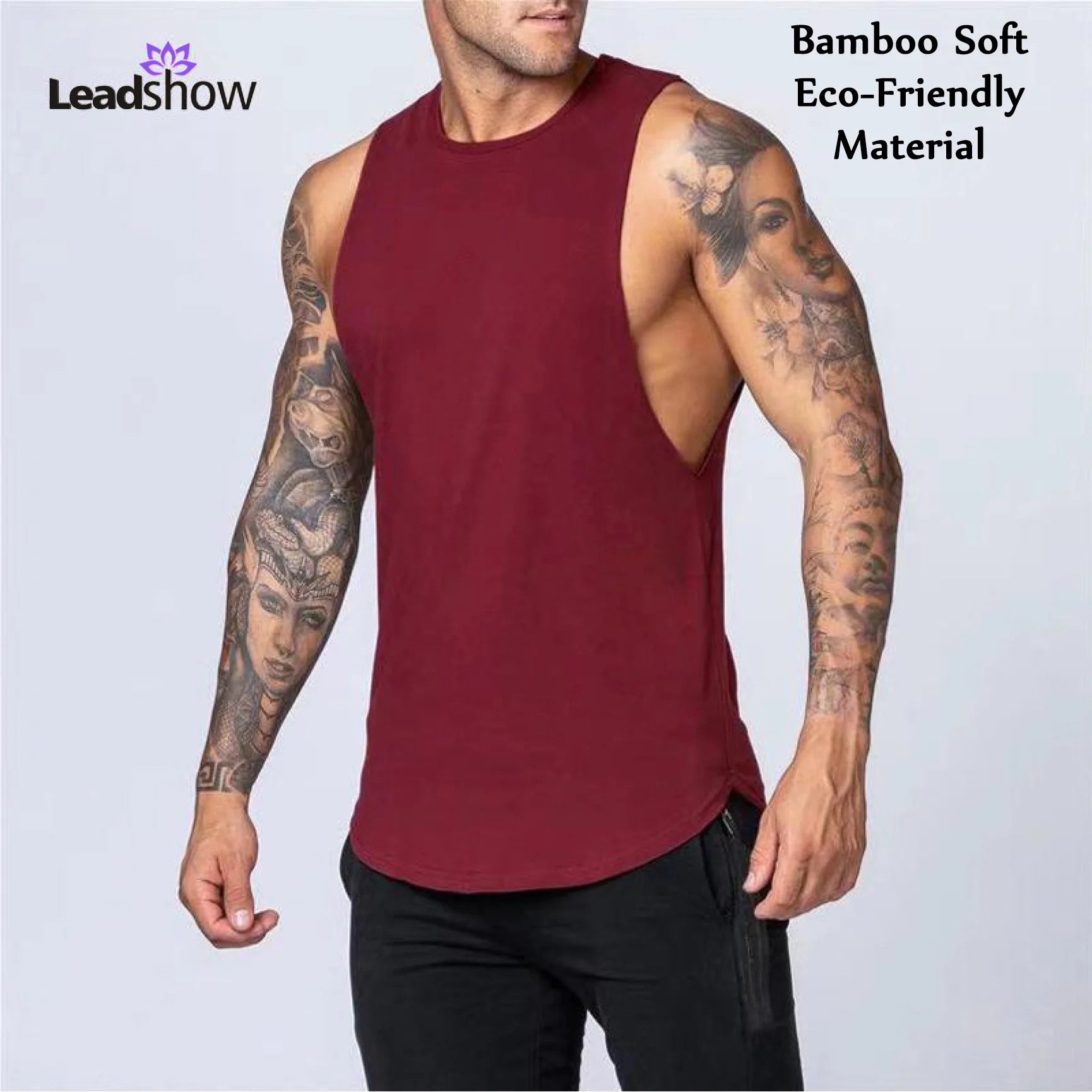 New Design Soft Bamboo Athletic Wear Mens Gym tank Top Fitness Sport Wear Workout tank Top Quick Dry Mens Vests Shirt Activewear