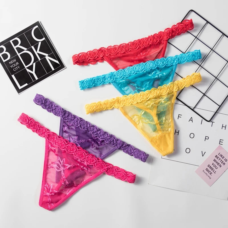 Women's Panties Thongs Panties Lace G-String Underwear T-BACK Women's Low Rise Panty Briefs