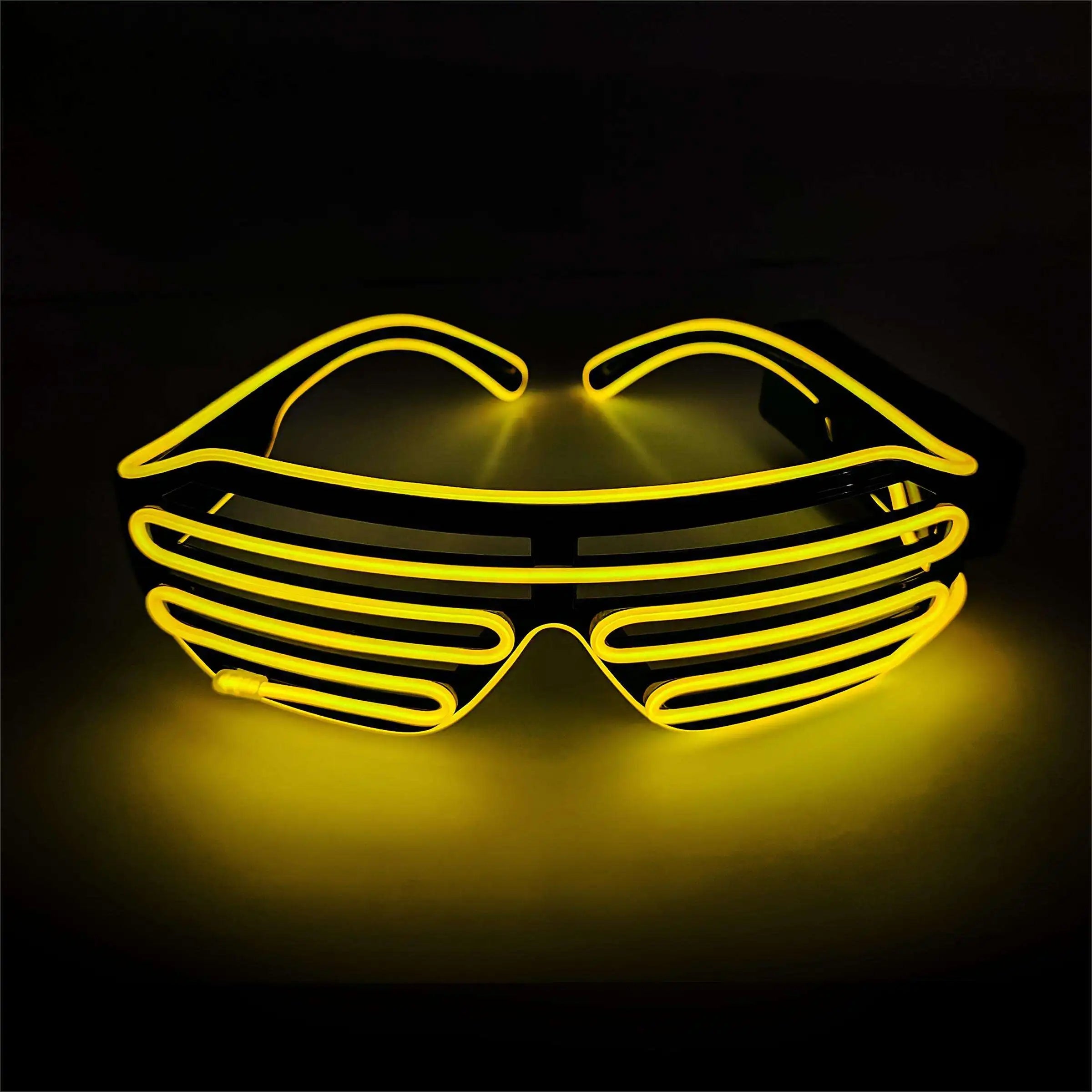 Colorful Funky LED Glow Shutter Glasses Stylish Light-Up Glasses for Christmas Graduation Parties Fun & Luminous Party Supplies