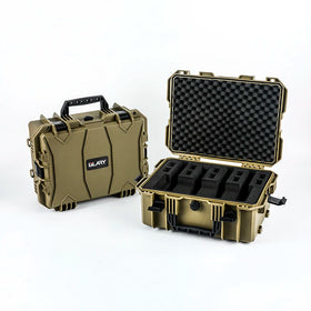 GLARY Olive Green Hunting Hand Gun case Waterproof Shockproof case for Guns Hard Plastic Gun Box Carrying case for Outdoors