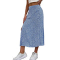 2022 Summer Women Long Pleated Ditsy Floral Skirt