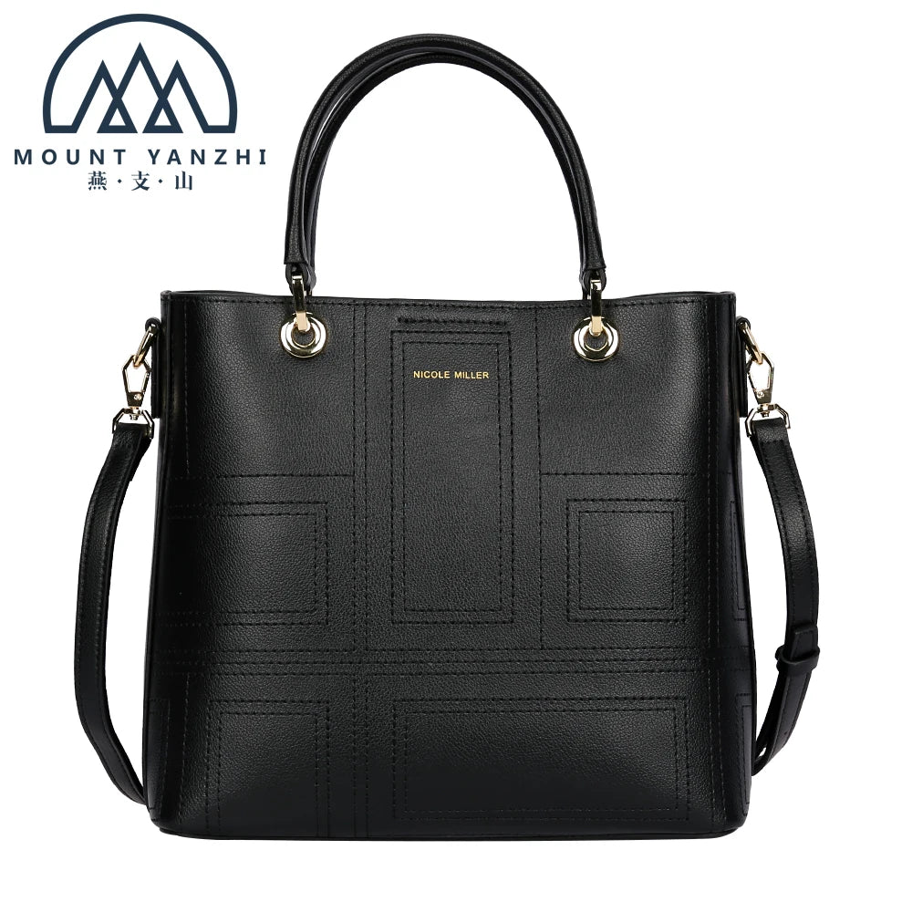 2025 Fahion Genuine Leather Crossbody Shoulder Bag Large Capacity Women Handbag with Crossbody Strap