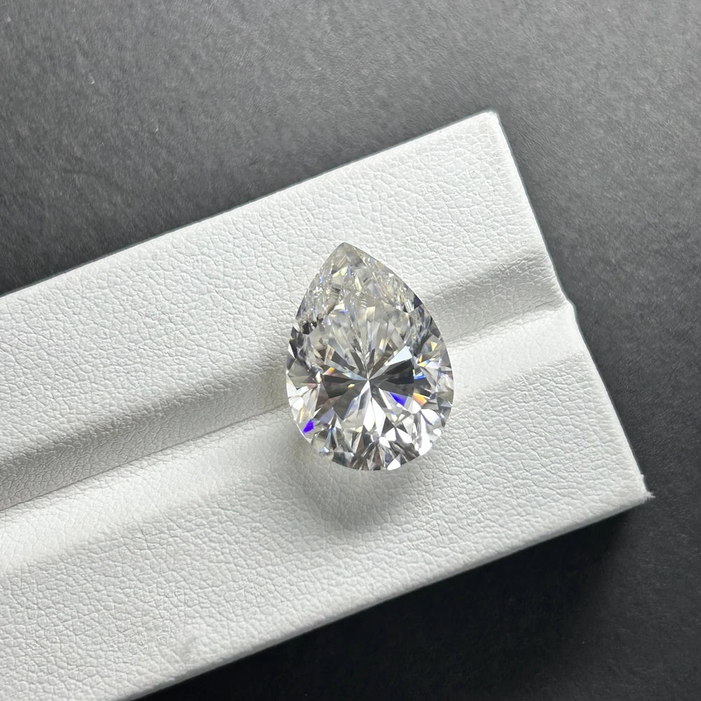 Pear Cut 3x5mm to 10x14mm Lab Grown Moissanite Diamond Stone D VVS1 Color