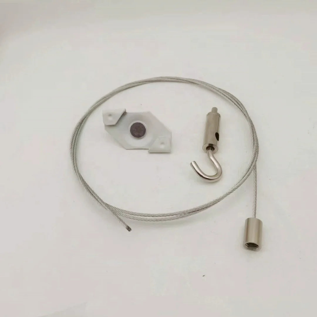 Adjustable 1 Meter Brass Steel Nickel Finish Electrolytic Treatment 1.5mm Diameter Wire Rope Cable Hanger Luxury Picture Hook