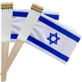 Custom Mini Israeli Hand Flag with Wooden Stick Promotional Products Customized Digital Printing Techniques  Israeli Hand Flag