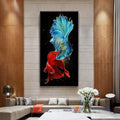 Abstract Color Art Carp Living Room Decoration Diamond Crystal Porcelain Painting