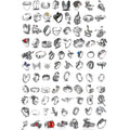 Silver Goth Punk Rings Set for Men Girls Women Cool Gothic Ring Pack Vintage Stackable Animal Bulk Boho Chunky Ring