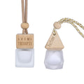 Factory Cheap Price Frosted clear square Pyramid Shape 6ml 8ml 10ml Hanging Car Perfume Bottle Diffuser