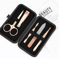 Luxury 5pcs High Professional Bling Rose Gold Stainless Steel Nail Scissors Nail Care Tools Manicure Pedicure Set