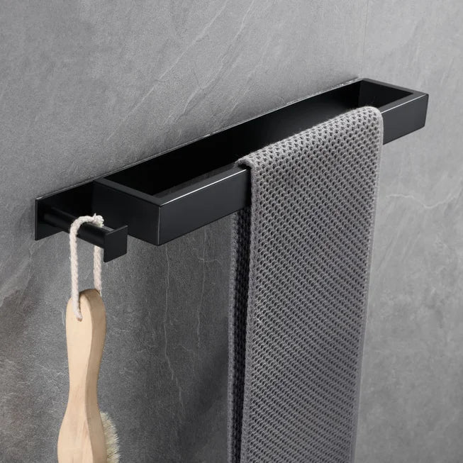 Modern Design Stainless Steel Nickel Self-Adhesive Towel Bar Hanger with Easy to Clean Feature for Bathroom Decor