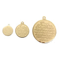 15mm 20mm 35mm Ayatul Kursi Mashallah Pendant Charm Ayatul Kursi  Charm Stainless Steel Islam Charms