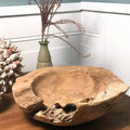 Wholesale Dia 25-29 cm Height 8cm  Salads Wood Dough Bowl Best Dark Wood Color and Customized Size Sale