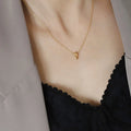 Minos Stainless Steel Teeth Necklaces Hypoallergenic Jewelry 18K Gold Plated Tiger Teeth Pendant Necklaces for Women