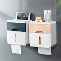 Wall Mounted Double Layer Tissue Boxes Holders Household Bathroom Plastic All-season Support Noveltymodern