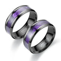 Trendy Titanium Steel Ring Men's Classic Black Purple Letter Xiangyun Stainless Steel Couple Ring Jewelry Wholesale 2023