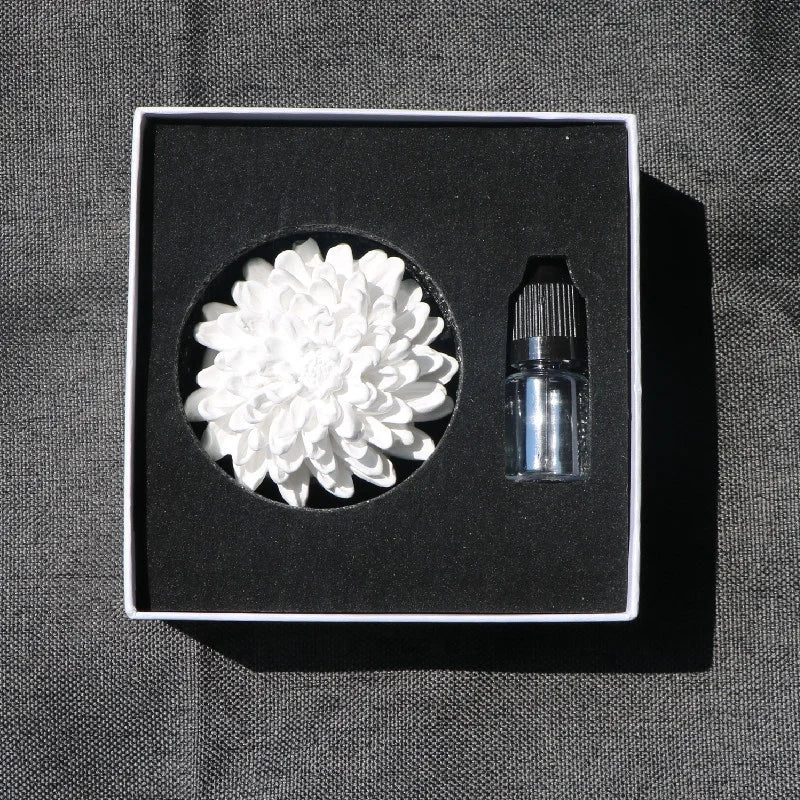 Wholesale Eco-Friendly Home Aromatherapy Handmade Ceramic Flower Scented Aroma Plaster Fragrance Essential Oil Diffuser