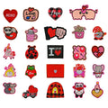 Iron on Embroidery  Glitter Edge Valentine Day love Heart Bear Elephant Wedding Patch for Clothes Hat Decoration