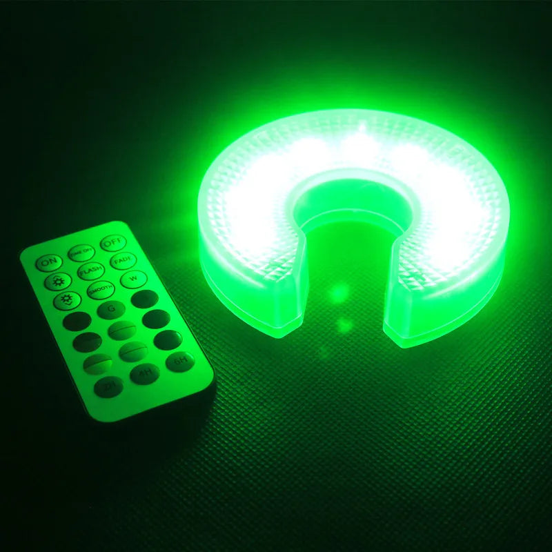 LED Golf Hole Light Electronic Remote Control Colorful Backyard Glowing Lamp Night Golf Green Trainer U-shaped Golf Hole Lamp