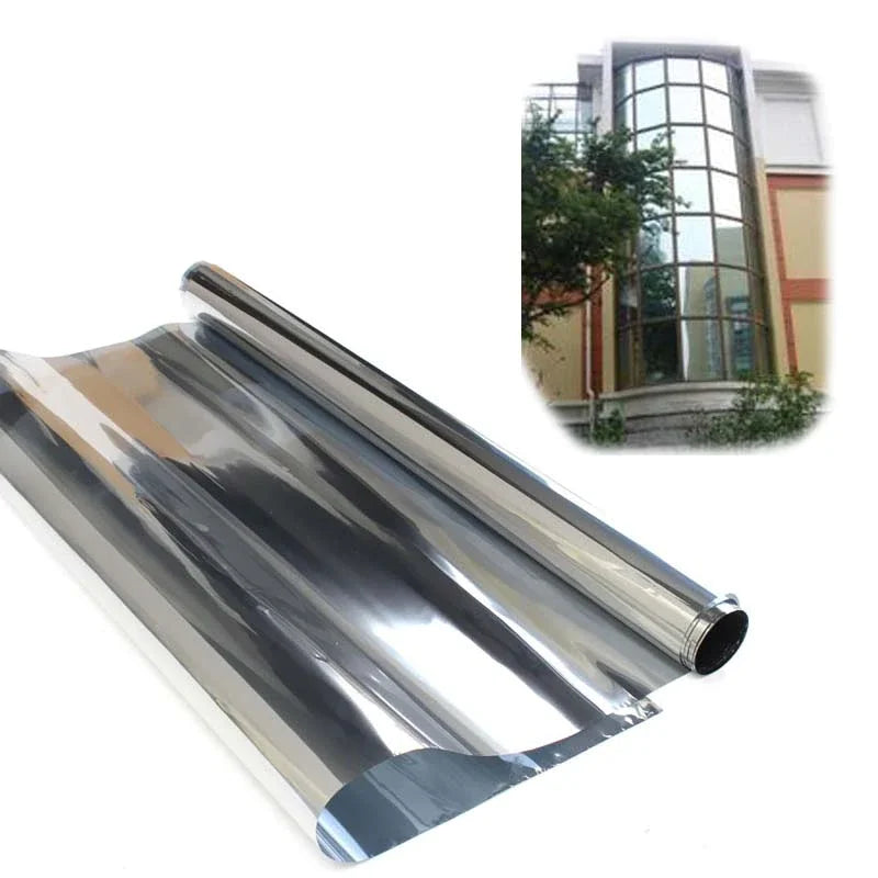 Double-sided Silver Glue Reflect Building Mirror One Way Reflective Mirror Window Film
