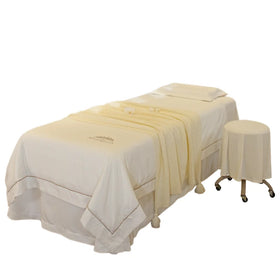 New Arrivals White Luxury Massage Bedspread Duvet Cover Bedding Sets Customized Size Logo 4pcs Beauty Bed Cover