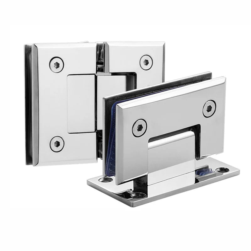 Heavy Duty 90Â° 180 Degrees Glass to Glass Wall Shower Modern Stainless Steel Door Hinge for Bathrooms Shower Door Metal Hinge