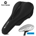 WEST BIKING Soft Silicone Gel Bike Saddle Cover Comfortable Anti-Slip MTB Road Cycling Seat Shockproof Breathable Rain Cover