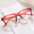 97725 Fashion Double Color TR90 Square Women Glasses Frames Retro Optical Men Clear Anti Blue Light Eyewear Frame