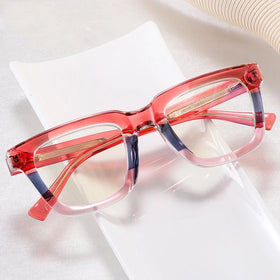 97725 Fashion Double Color TR90 Square Women Glasses Frames Retro Optical Men Clear Anti Blue Light Eyewear Frame