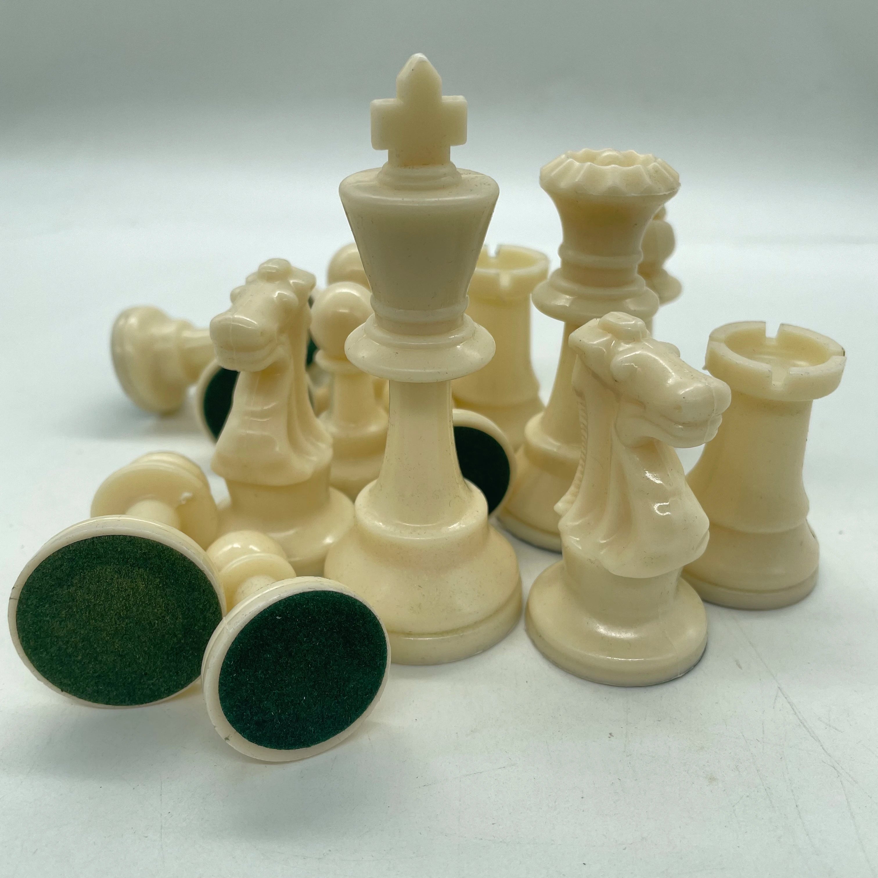 New Portable Beecomely Plastic Chess Pieces Set 3 Inch S Size 36 Pieces Black/White for Kids & Adults Ages 3+