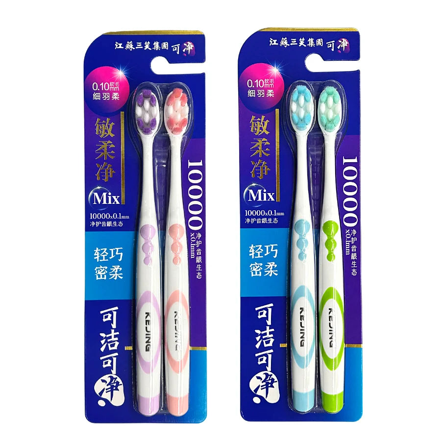 Custom Ultra Soft 10000 Bristle Micro Fiber Plastic Manual Toothbrush