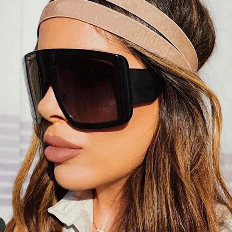 S23088 New Sunglasses Fashion Sun Glasses Lady Brand Designer Vintage Shades Gafas Oculos Oversized Sunglasses for Women