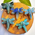 Wholesale Natural Healing Stone Crystal Labradorite  Dragonfly Small Hand Made Carvings for Room Decoration and Gifts