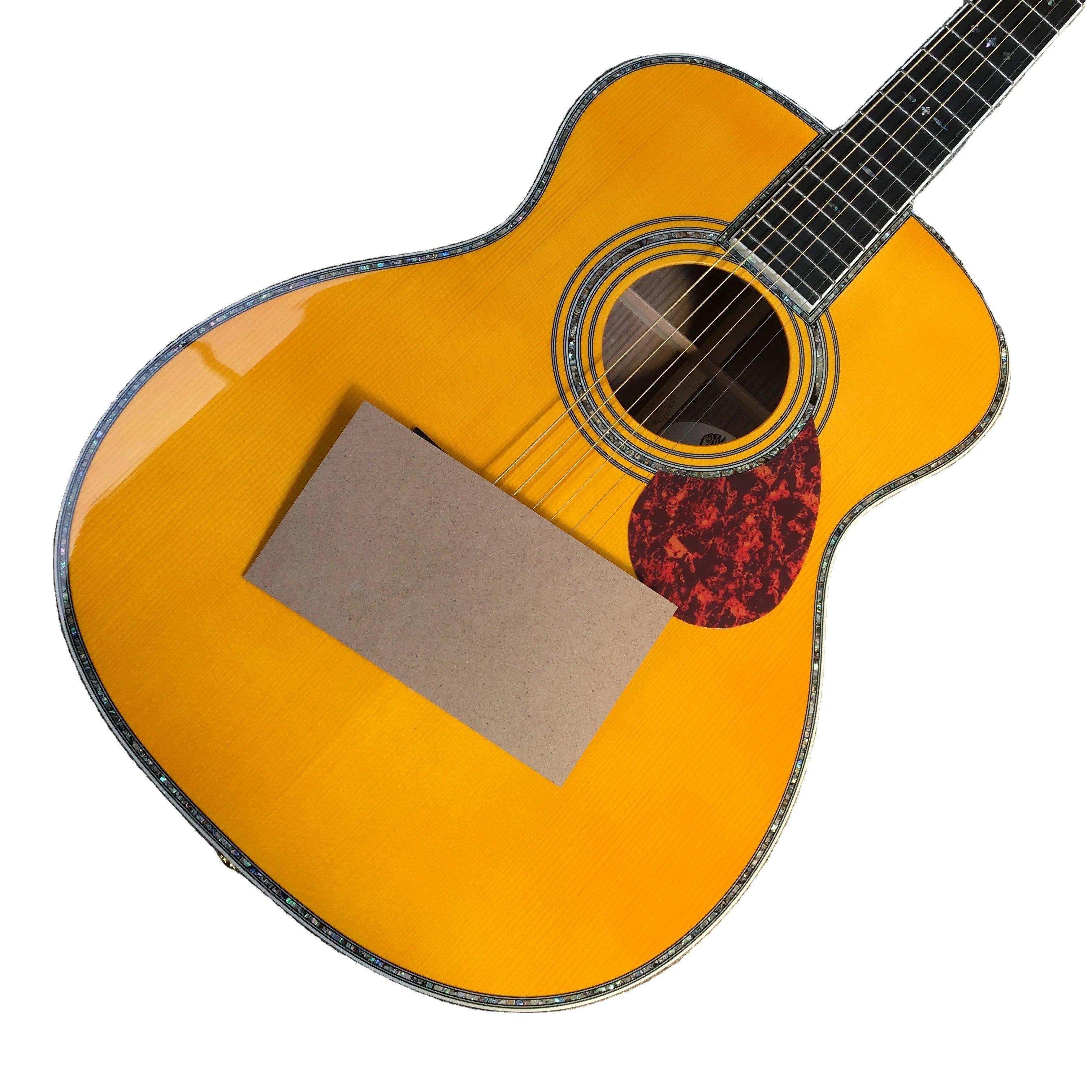 Guitar Plant Manufacture Famous World Brand China Made 6 String Acoustic Guitar Yellow OM42