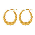 2024 Trend Stainless Steel Small Love Thread C- Type Eardrop Earring Plated 18K Real Gold Temperament Commute Hoop Earrings