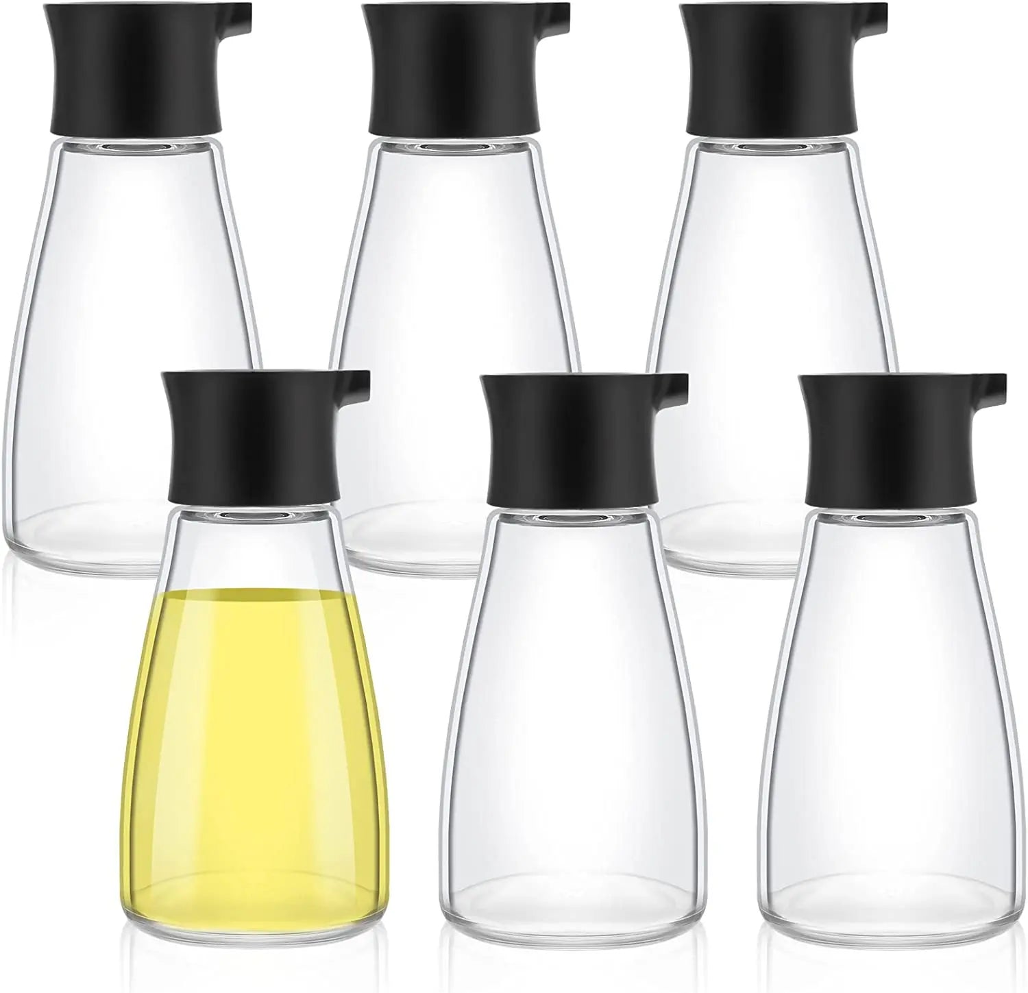 5OZ 150ml Soy Sauce Dispenser Qlive Oil Vinegar Bottle Leakproof Cruet Dispenser Set Glass Soy Sauce Container Oil Dispensing