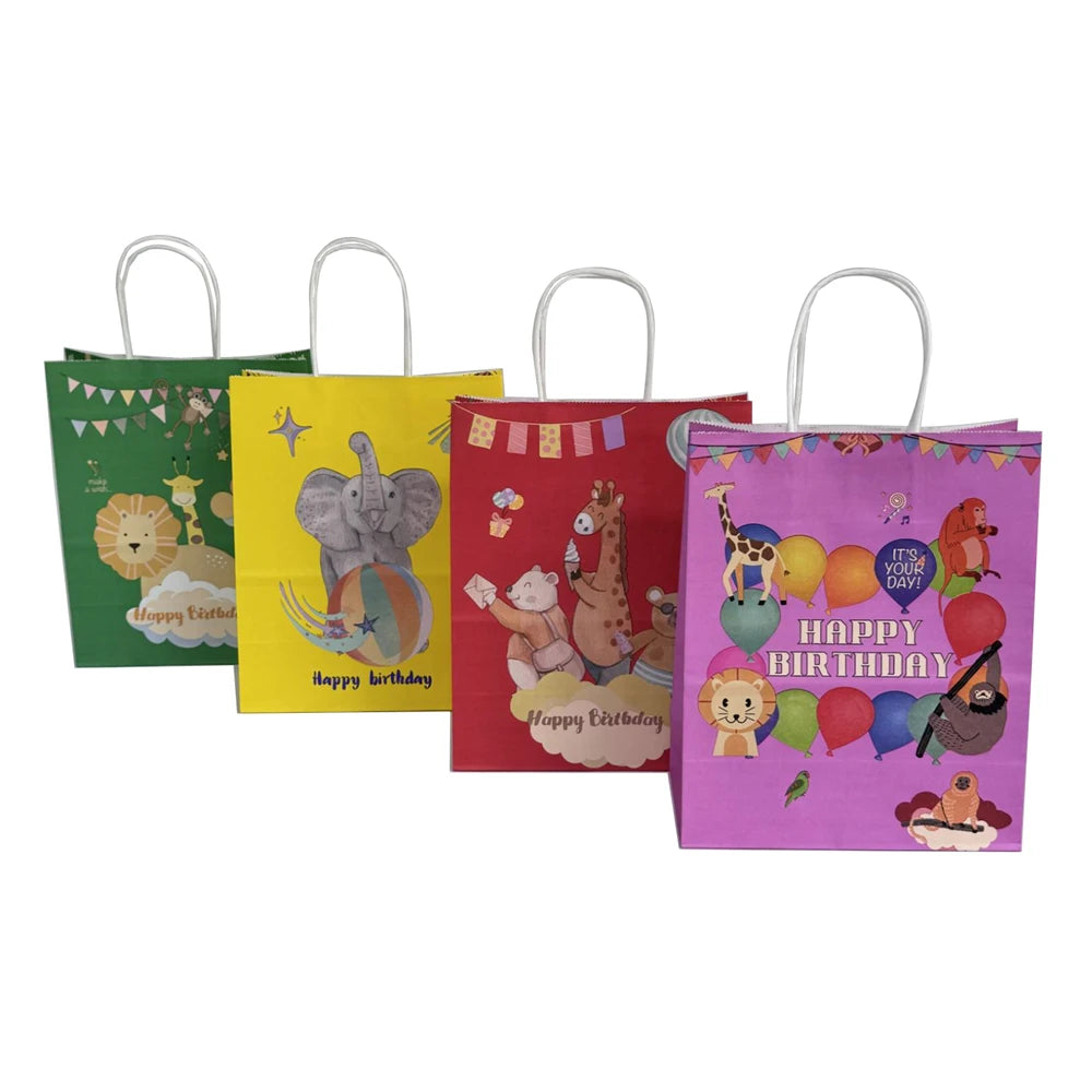 KUAIMA 22*11*27cm Bolsa Personalizada Goodie Bag Kraft Gift Paper Bags for Kids Birthday