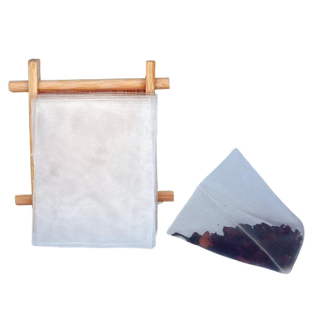 Transparent Nylon Disposable Powder Packet Empty Coffee Tools Heat Seal Filter Bag for Loose Tea Spice Herbal-Packaging Printing
