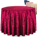 Elegant Hot Pink Velvet Wedding Tablecloth New Design Polyester Embroidered for Home Hotel Banquet Event Christmas