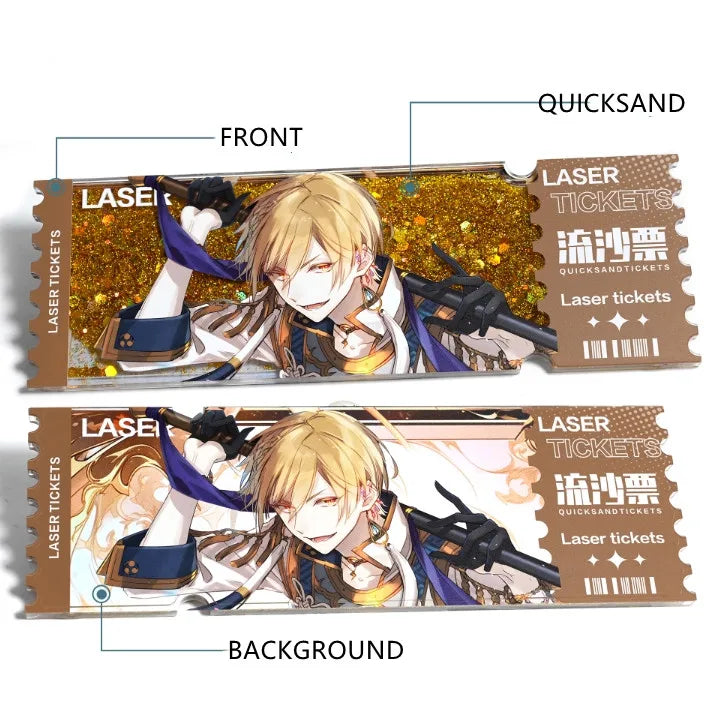 Custom Japan Anime Comic Thick Hologram Ticket with PVC/BOPP Materials Gift for Art Collectibles