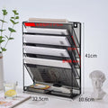 5- Tier Black Hanging Files Organizer Document Holder Racks Office Supplies