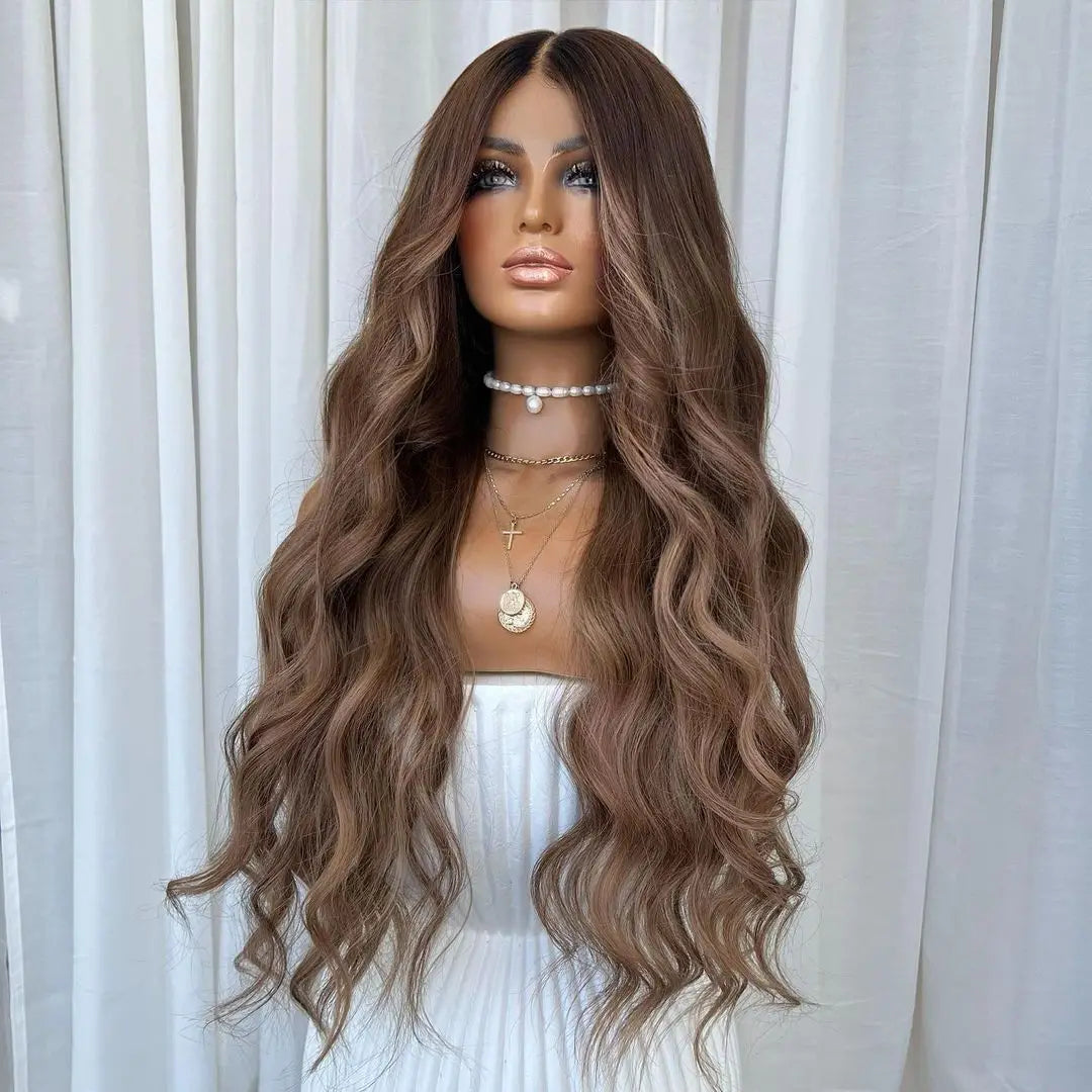Ombre Brown 13*4 HD Natural Loose 4*4 Full Lace Glueless 13*6 Lace Frontal 100% Human Hair Wigs 5*5 7*7hd Remy Hair 4C Hairline MegaBDM