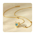 Stainless Steel Gold Plated Birthstone Twelve Love Opening and Closing Memorial Fashion Fine Jewelry Necklaces for Women