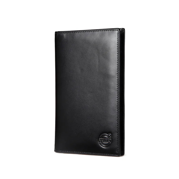 High-quality New and Convenient Genuine Leather Bifold Passport Cover with Many Card Slots 7-inch Size No Closure
