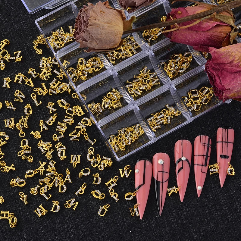 Wholesale Gold Nail Metal Decoration Crystal Rhinestone for Nail
